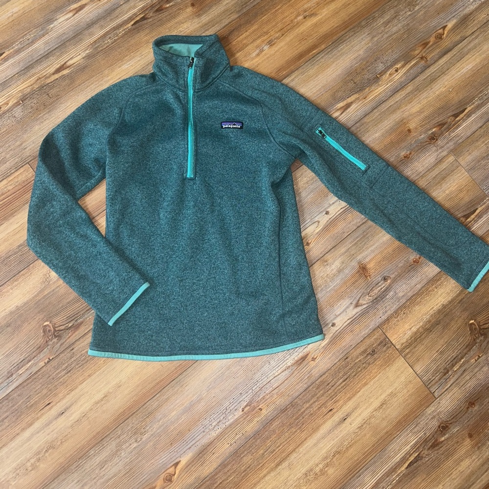 Patagonia Quarter Zip Teal
